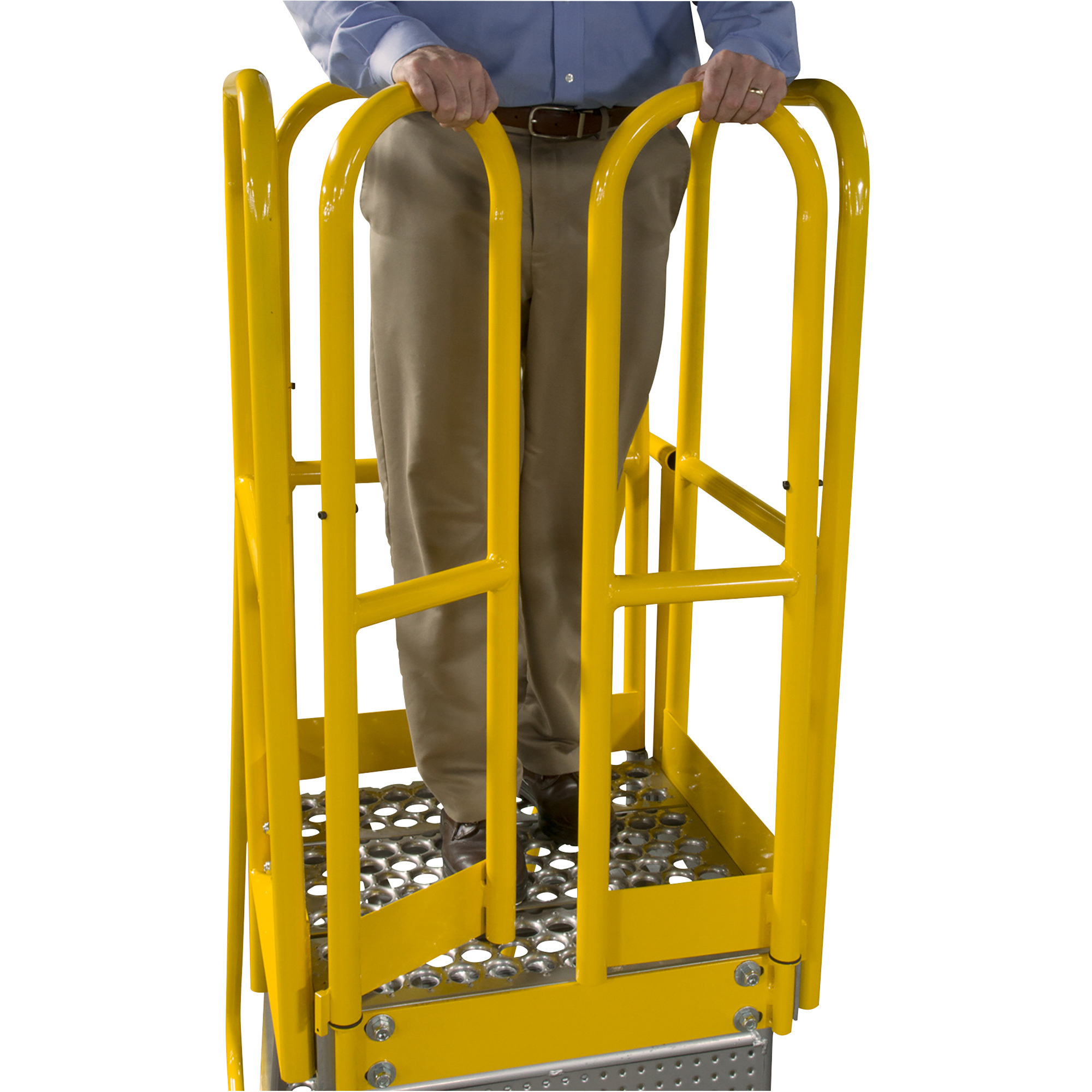 Cotterman Self-Closing Safety Gate, Rear/Side Mount, Fits Cotterman Super Duty Rolling Ladders, Model# WMX SRG C2 P1